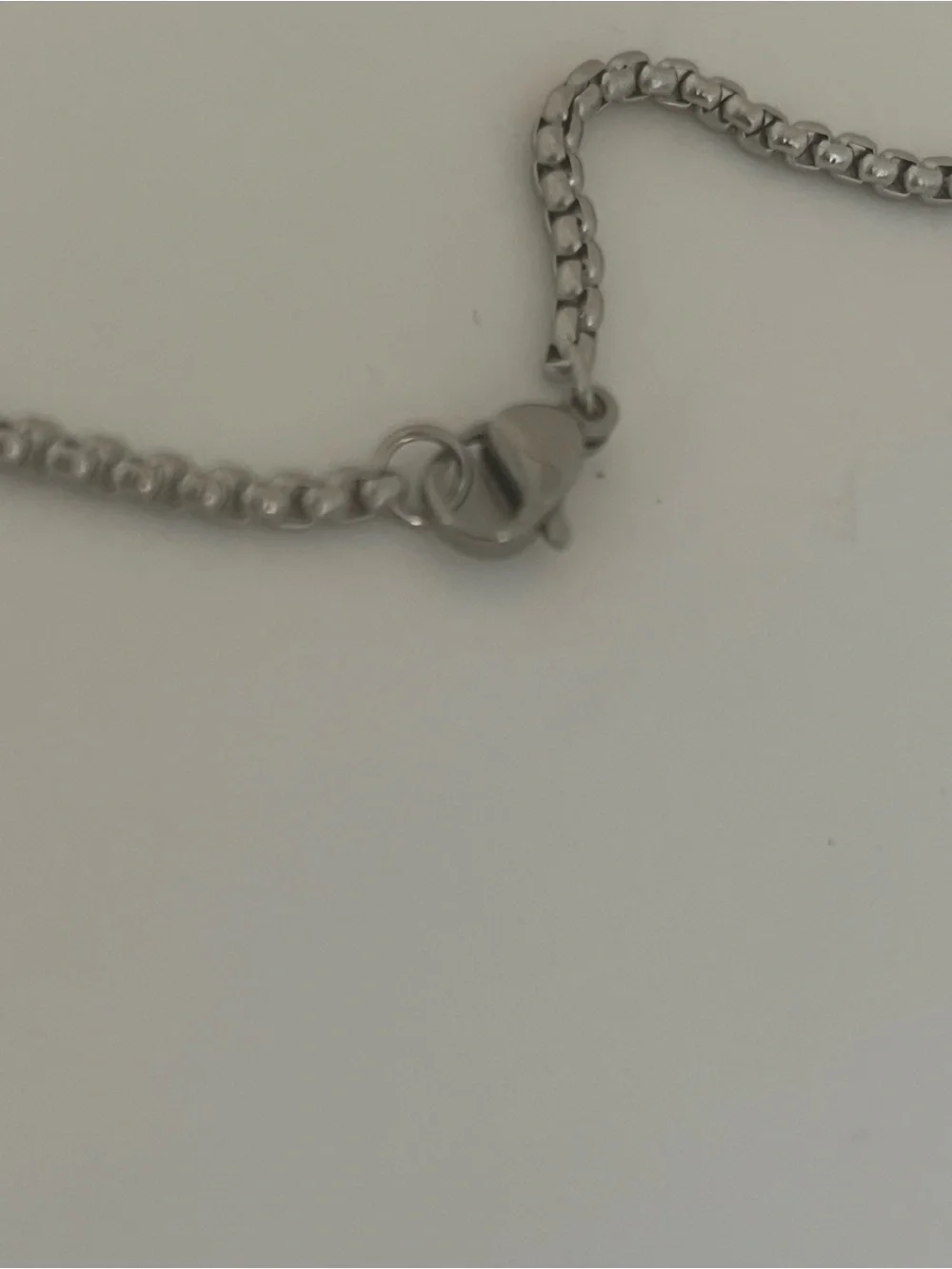 Silver Tone Cross Chain